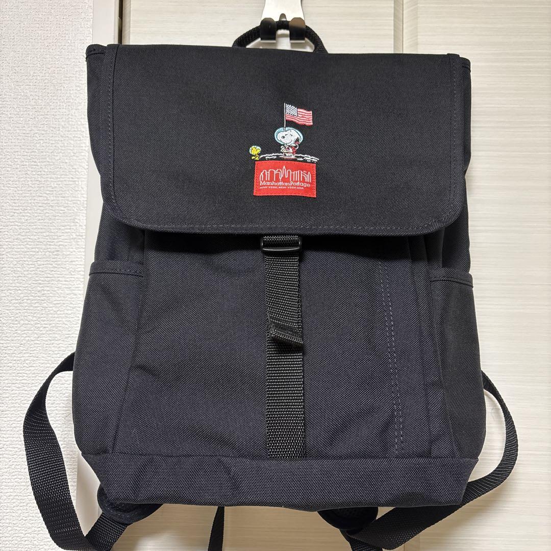 Manhattan Portage★Unused 2019 Snoopy★Astro Pattern Backpack★Black