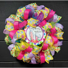 Easter Wreath, Welcome Wreath Front Door Decor Handmade 22 In