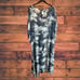 Swimsuits For All Blue Tropical Print Sheer Swimsuit Coverup 18/20