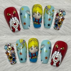 Rainbow Brite Press On Nails