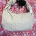 NWT-Urban Expressions STUNNING Bone Suede Faux-Leather Woven Hobo Bag