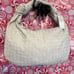 NWT-Urban Expressions STUNNING Bone Suede Faux-Leather Woven Hobo Bag
