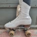 Vintage antique Hyde white leather women's rollerskates skates suregrip 7. 5