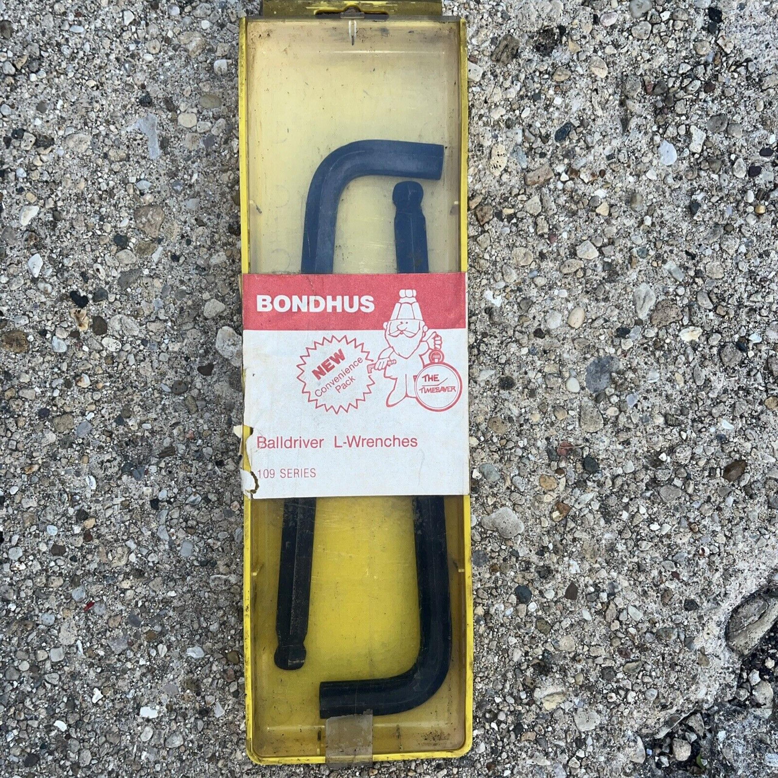 2 Bondhus 1/2" Hex Balldriver Long Arm L-Wrench USA 10916 Packaged
