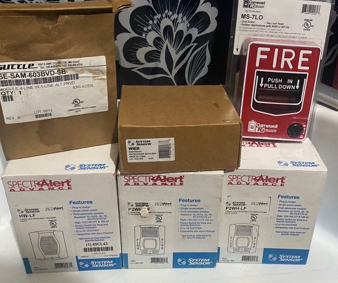 Fire alarm lot 6 pcs new old stock