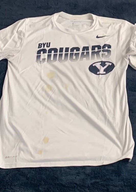 BYU Nike Dri-Fit White T-Shirt (Size: Medium)