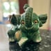 Vintage green elephant planter