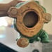 Vintage green elephant planter