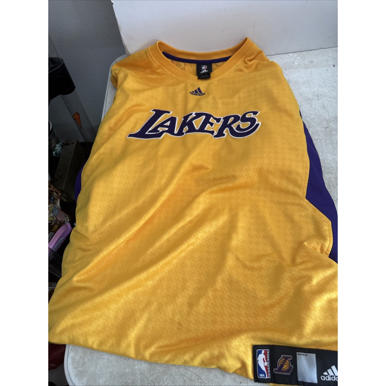 Adidas NBA LOS ANGELES LAKERS Pre Game Warm Up Shooting Jersey Shirt Men’s 2XL