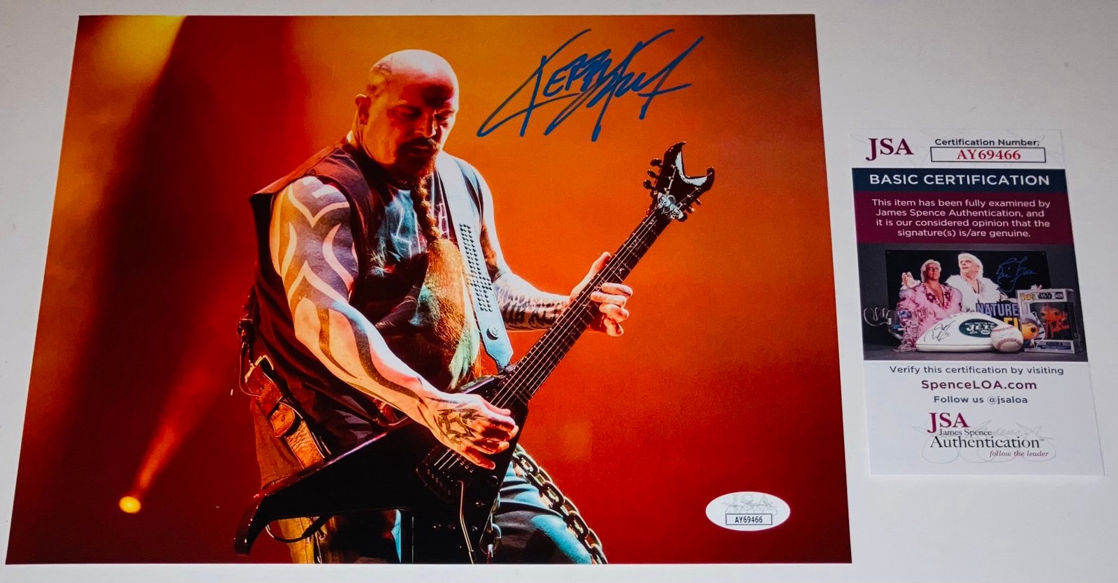 KERRY KING SIGNED AUTOGRAPHED 8X10 PHOTO SLAYER GUITARIST LEGEND JSA COA RARE #2