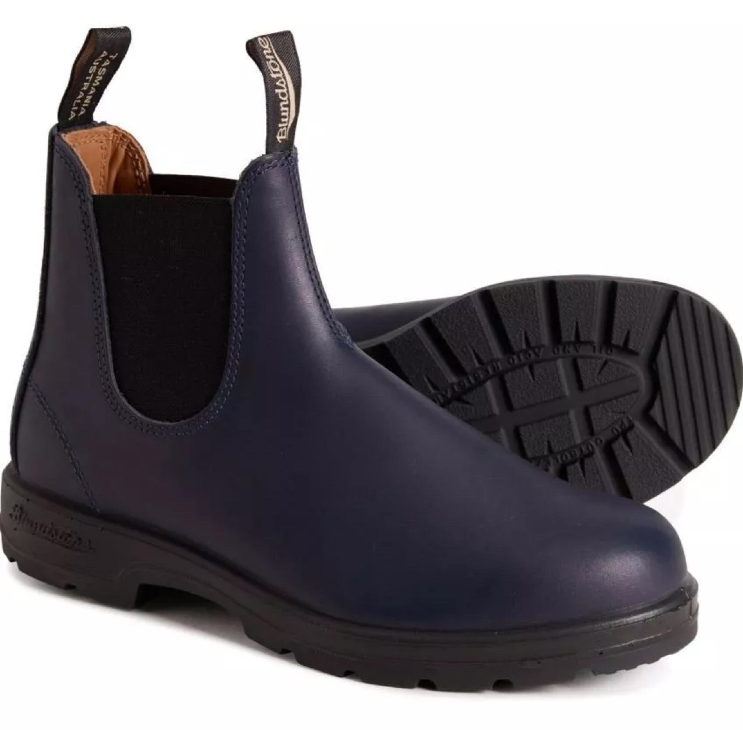 Blundstone 2246 Chelsea Navy Blue Leather Boots Brand New Without Box