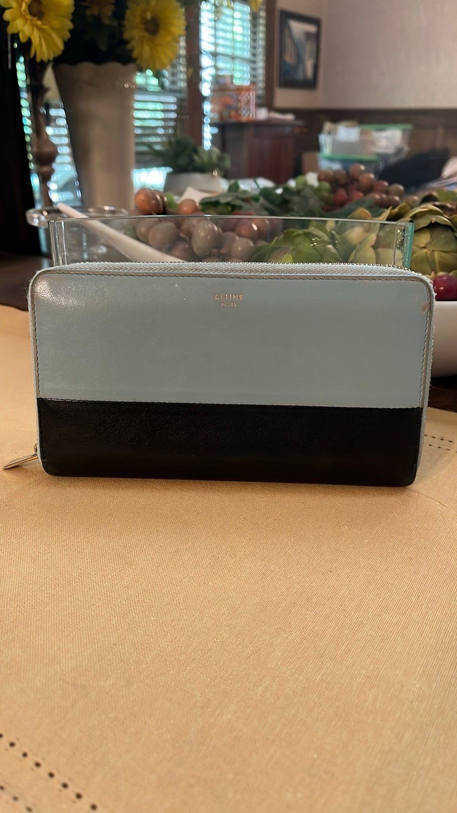 Vintage Celine zip around long wallet