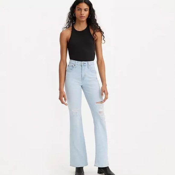 Levi's 726 high Rise Flare Jeans, Light Wash, Size 29x30, MSRP 70