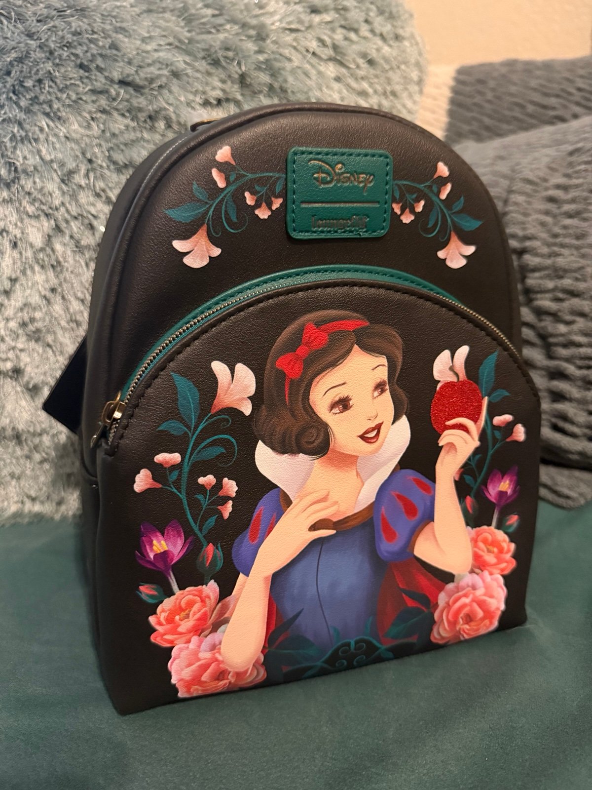 Loungefly Snow White And The Seven Dwarfs Floral Apple Mini Backpack