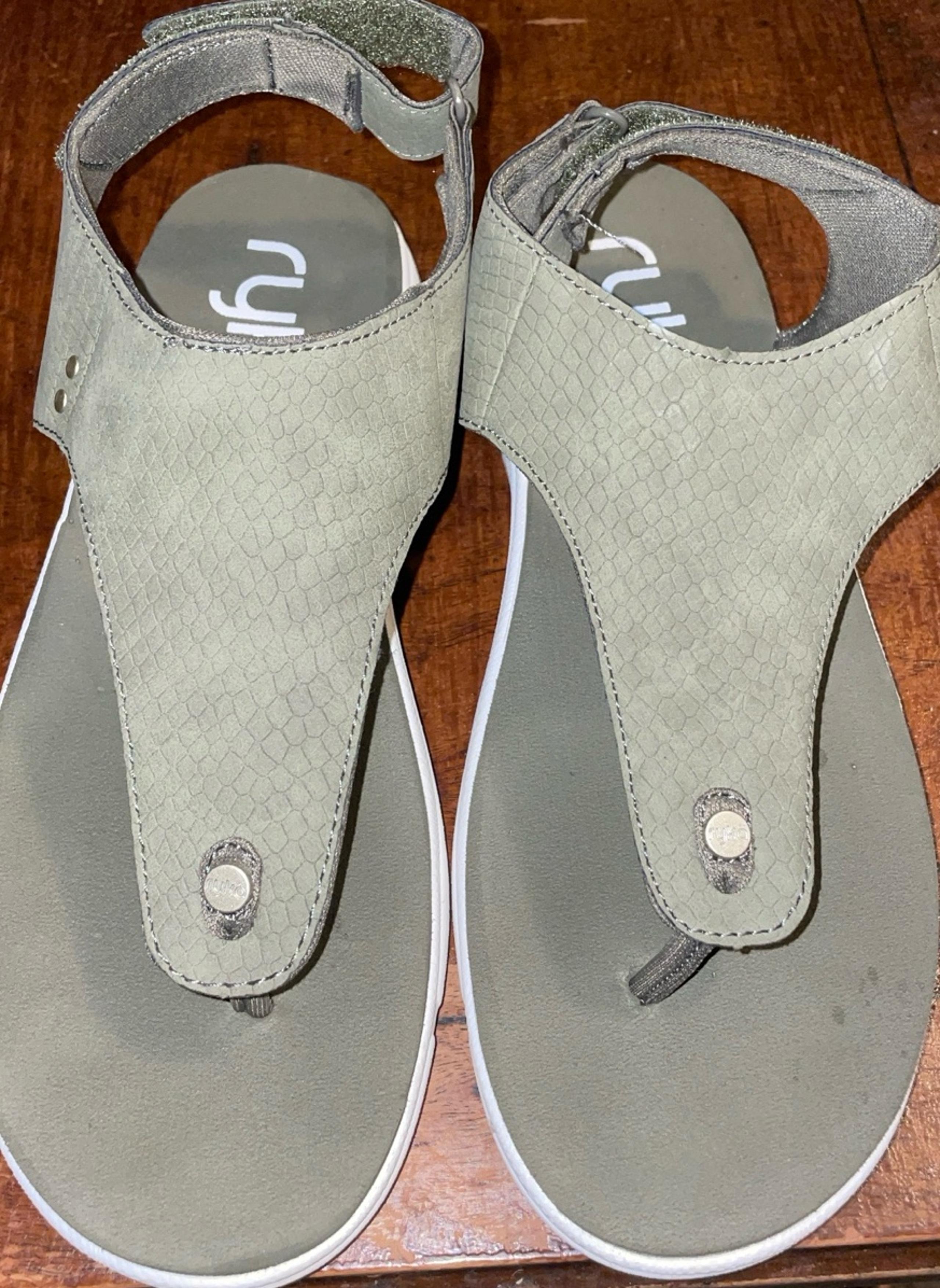 Sandals Ryka Sandals Adjustable Snake Print Margo Green Summer Toe