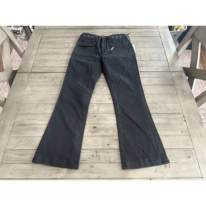 NWT JEAN ATELIER XO Barneys New York Grommet Detail High Rise Black Jeans 26