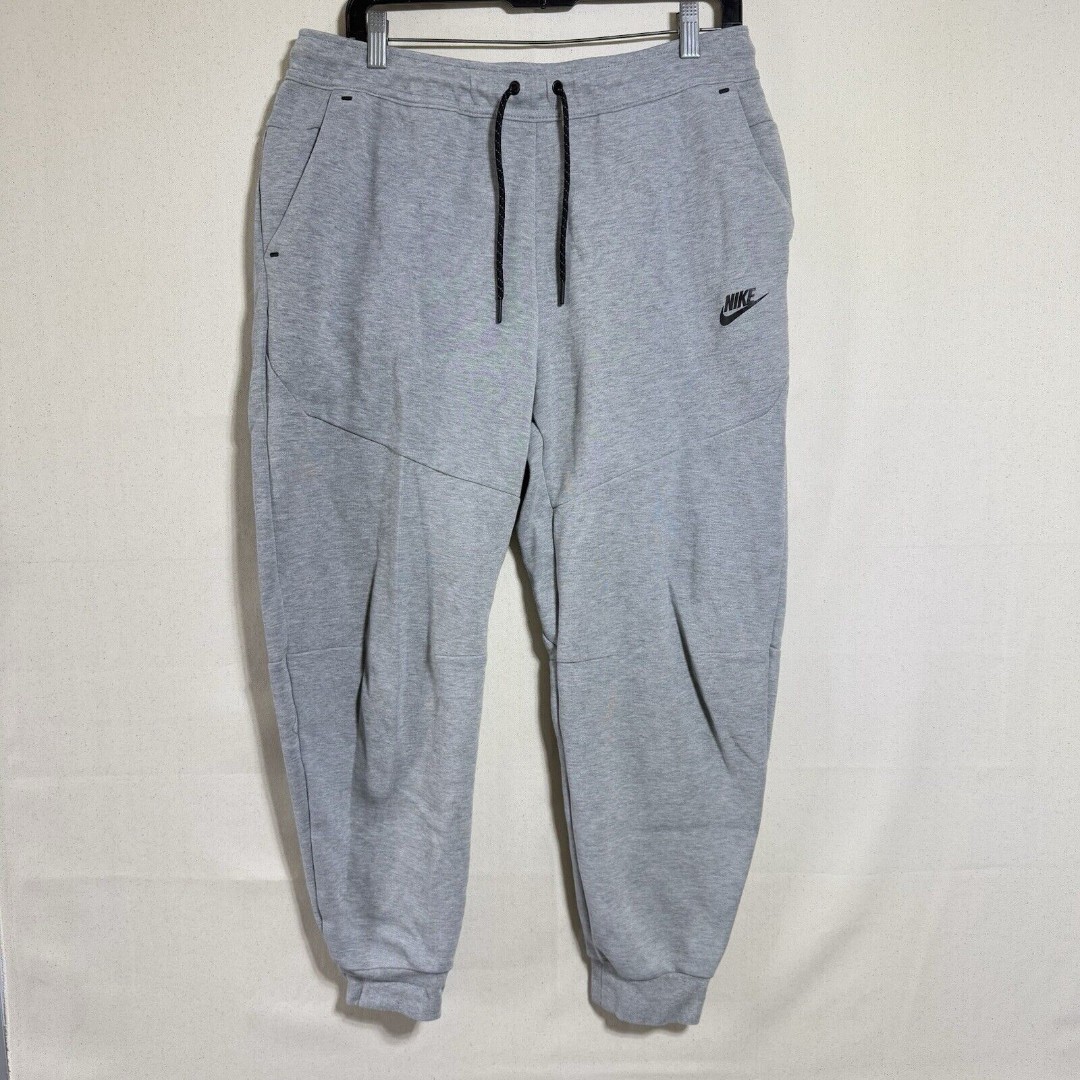 Nike Tech Fleece Jogger Pants Mens Large Grey Active Sweatpants Gym CU4495-063
