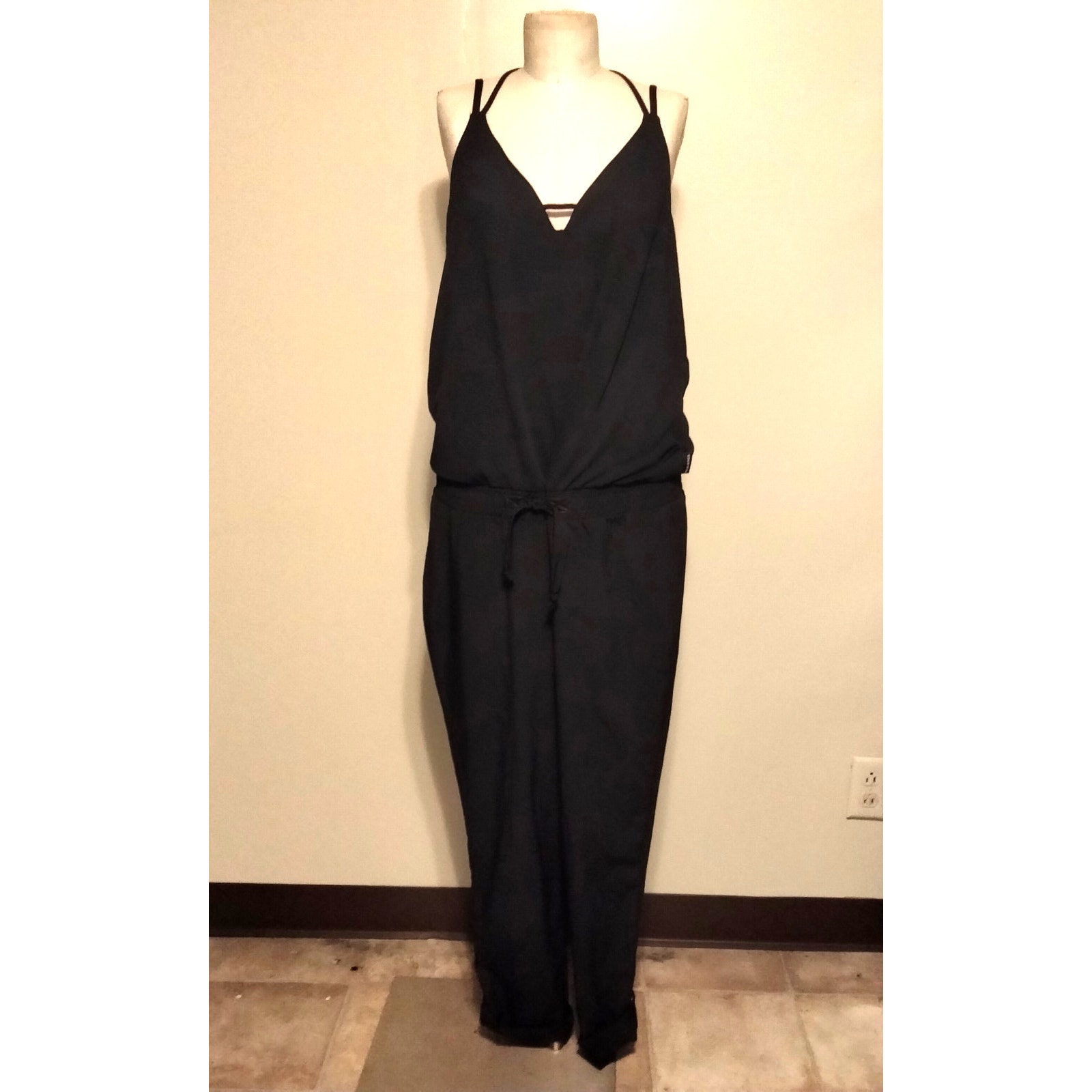 Fabletics Black Knit Jumpsuit XL