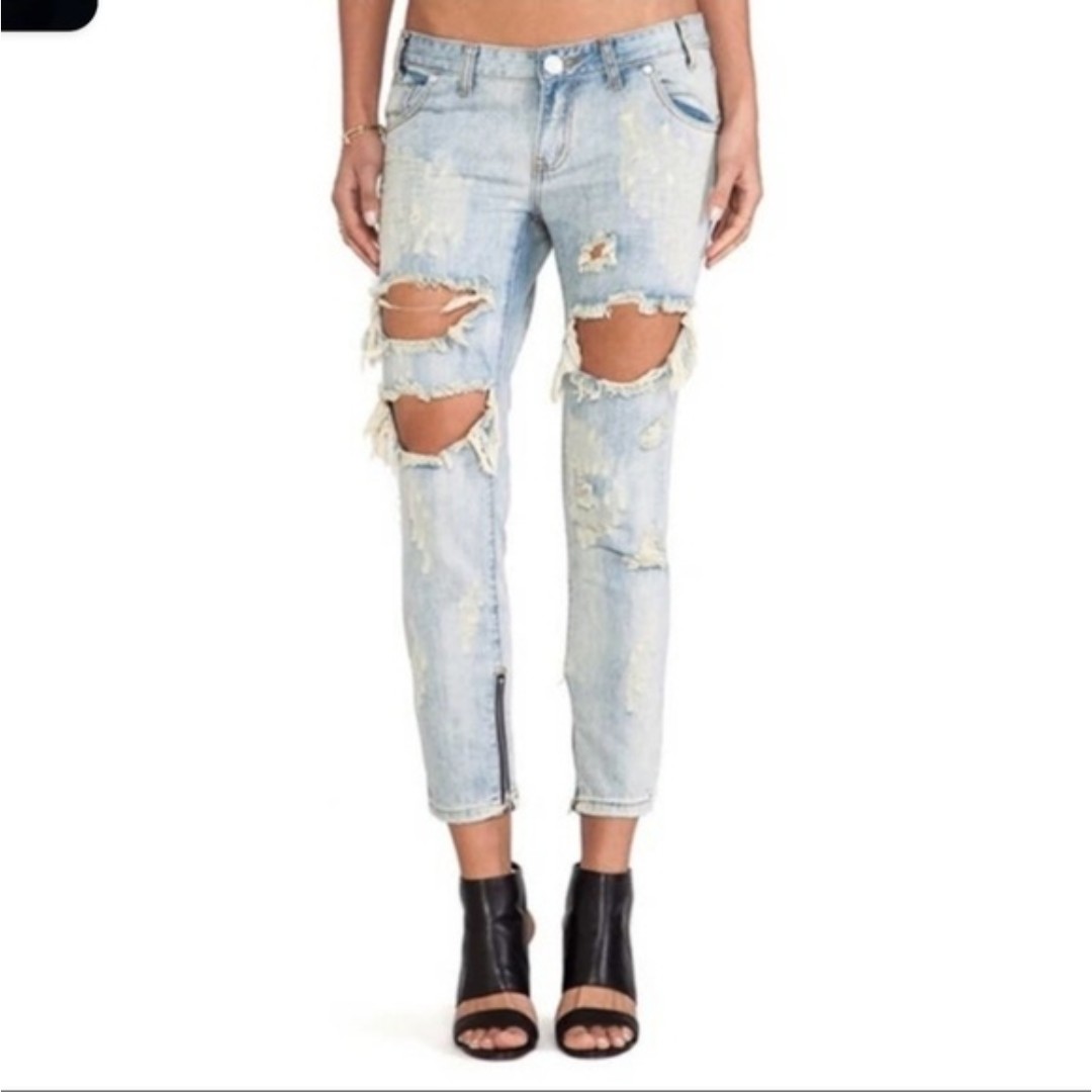 One teaspoon trashed free birds jean Sz 27 Distressed Low rise