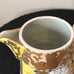 Antique Japanese Moriage Yellow Teapot Gold Gilt Hand Painted Birds, Unmarked
