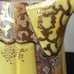 Antique Japanese Moriage Yellow Teapot Gold Gilt Hand Painted Birds, Unmarked