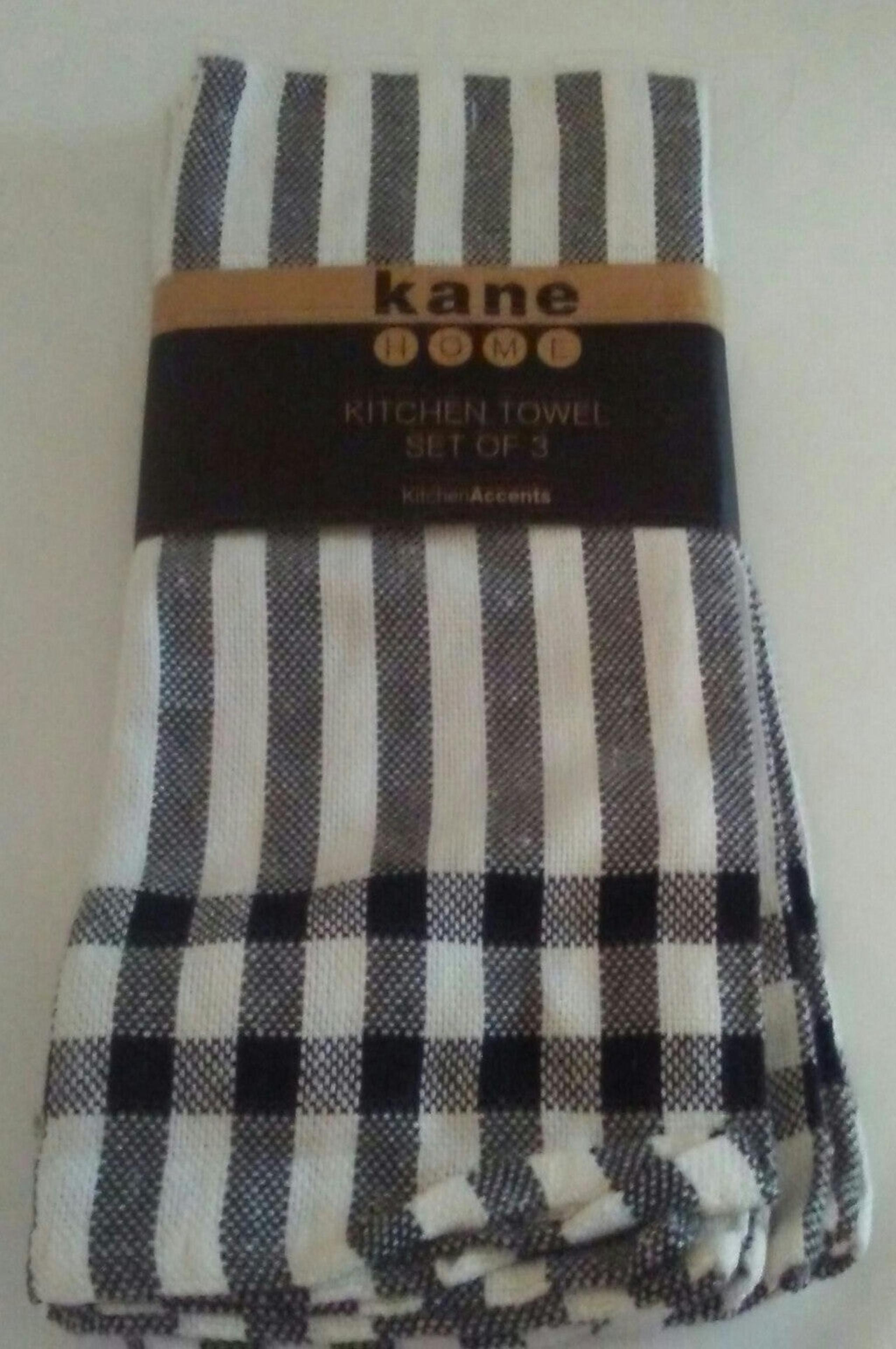 3 Kitchen towels black white