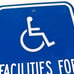 Vintage Original Metal Facilities For The Phisically Handicapped Sign 12x18