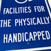 Vintage Original Metal Facilities For The Phisically Handicapped Sign 12x18