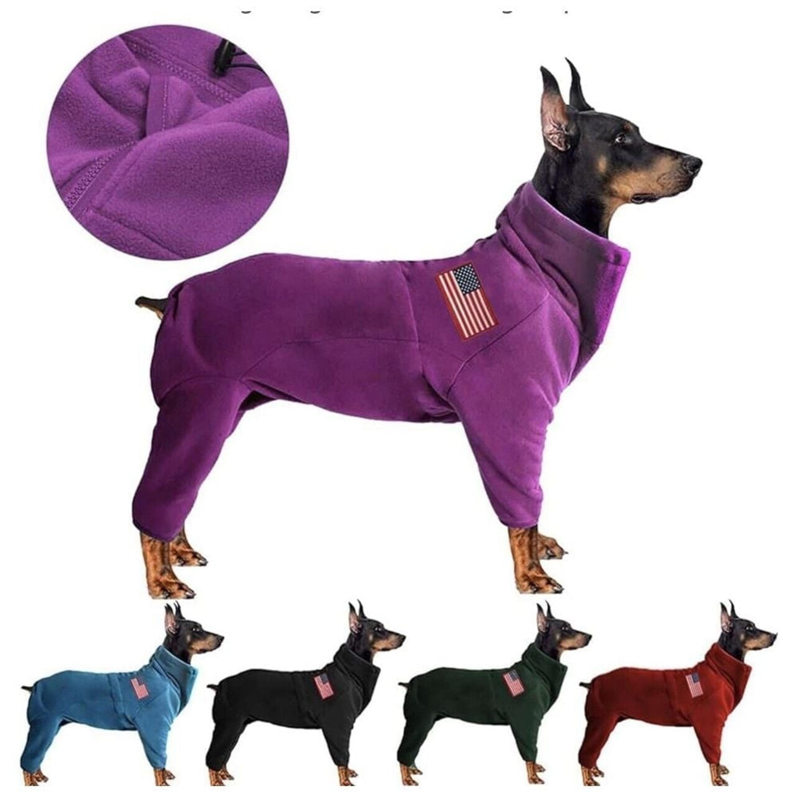 Dog Coat Dog Jackets Polar Fleece Pet Windproof Black Sweater Pets  Size 6XL