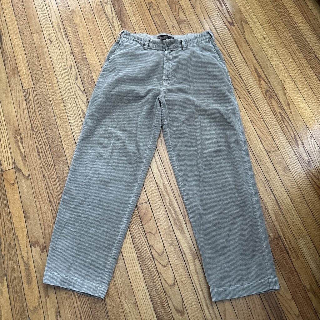 Vintage Abercrombie & Fitch Corduroy Pants Men's Size 34X31.5 Pocket Tan