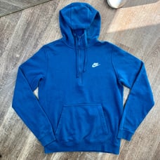 Nike Electric Blue Half Zip Fleece Hooded Pullover Hoodie