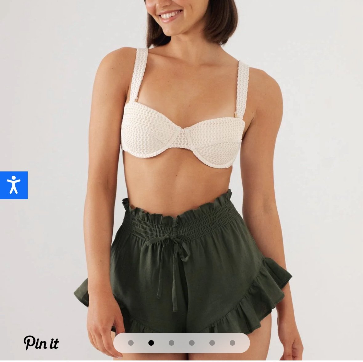 NWOT MONTCE Olive Boho Short L