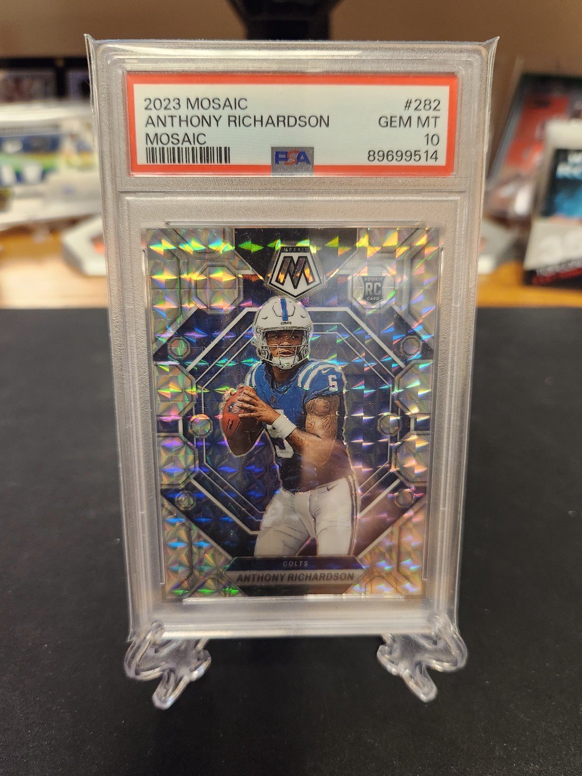 Anthony Richardson 2023 Panini Mosaic Silver Mosaic Prizm Rookie #282 PSA 10