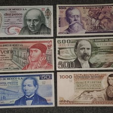 1973 to 1984 1680 México Peso Billete Notes 10 20 50 100 500 1000 UNC Crisp! 1