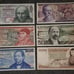 1973 to 1984 1680 México Peso Billete Notes 10 20 50 100 500 1000 UNC Crisp! 1