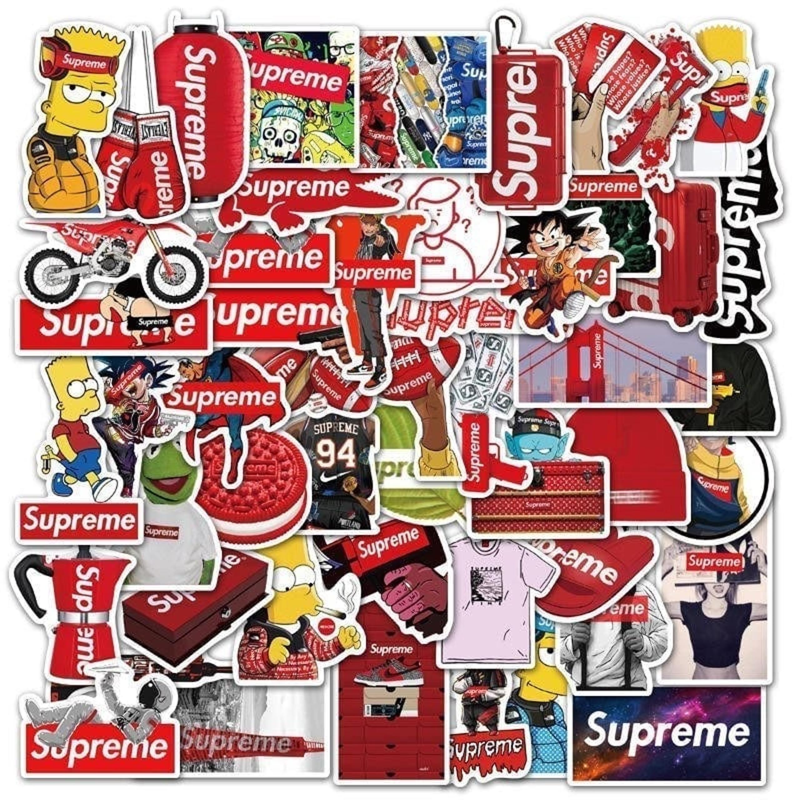 50 piece supreme brand stickers