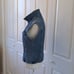 Limited Jeans Womens Vintage 80's Fitted Denim Vest Front Zip Skirted Hem S-SM