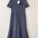Anny 36 Wool Georgette Jacket and Dress Set, Navy Blue
