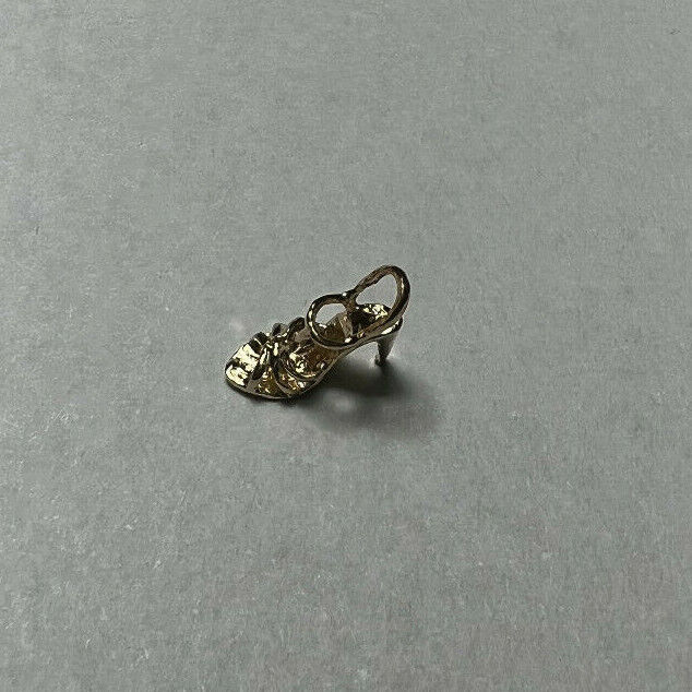 New 14k Yellow Gold 3D High Heels Shoe Charm Pendant