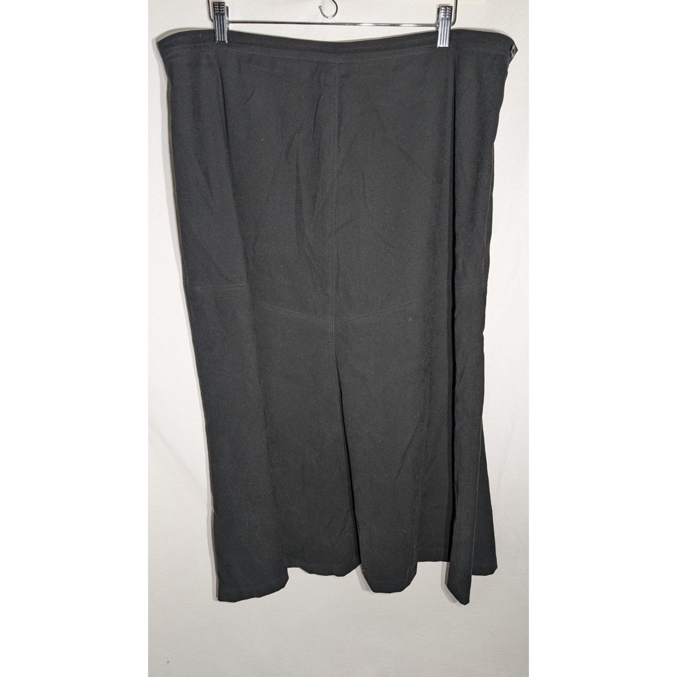 JM Collection Womens Sz 20W Skirt Black Full A Line Midi Modest Minimalist