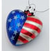 VTG American Flag Heart Shaped Glass Ornaments Set Of 28 Bonus Stars Lot of 4