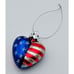 VTG American Flag Heart Shaped Glass Ornaments Set Of 28 Bonus Stars Lot of 4