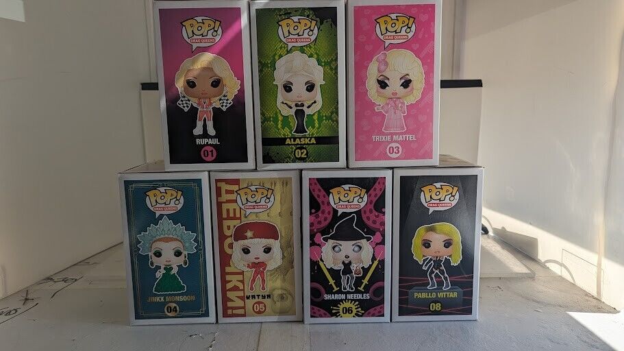 Funko Pop! RuPaul's Drag Race Lot of 7 Hot Topic Exclusives NIB Vaulted/Retire d