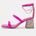 Free People Parker Chain Heel Sandals - Magenta Metallic. Size 8