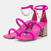 Free People Parker Chain Heel Sandals - Magenta Metallic. Size 8