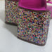 Free People Parker Chain Heel Sandals - Magenta Metallic. Size 8