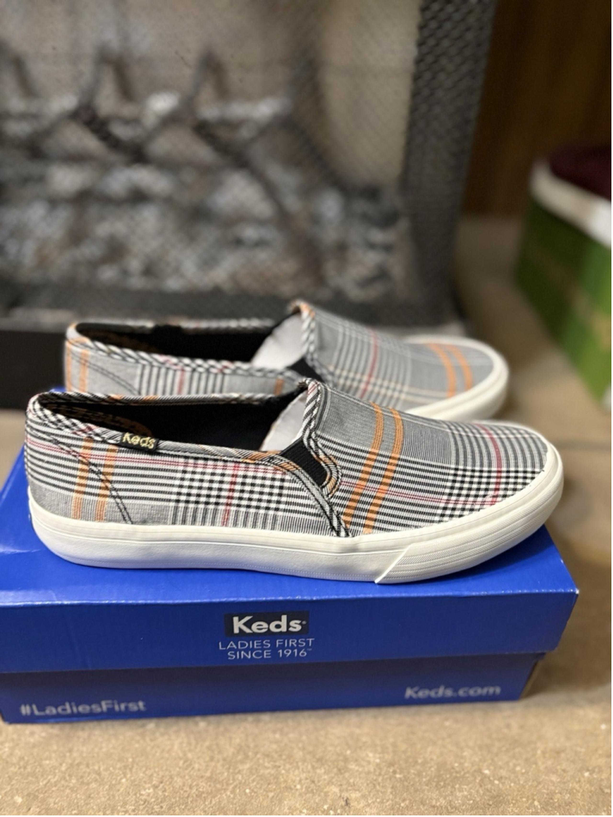 Keds NWB Double Decker Plaid Sneaker Slip Ons Canvas Sneaker Women’s Size 7M