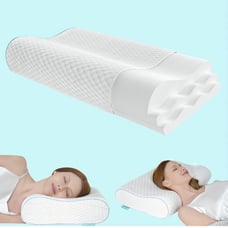 Queen Size Memory Foam Pillow, Adjustable Contour, Ergonomic Design for Neck Pai