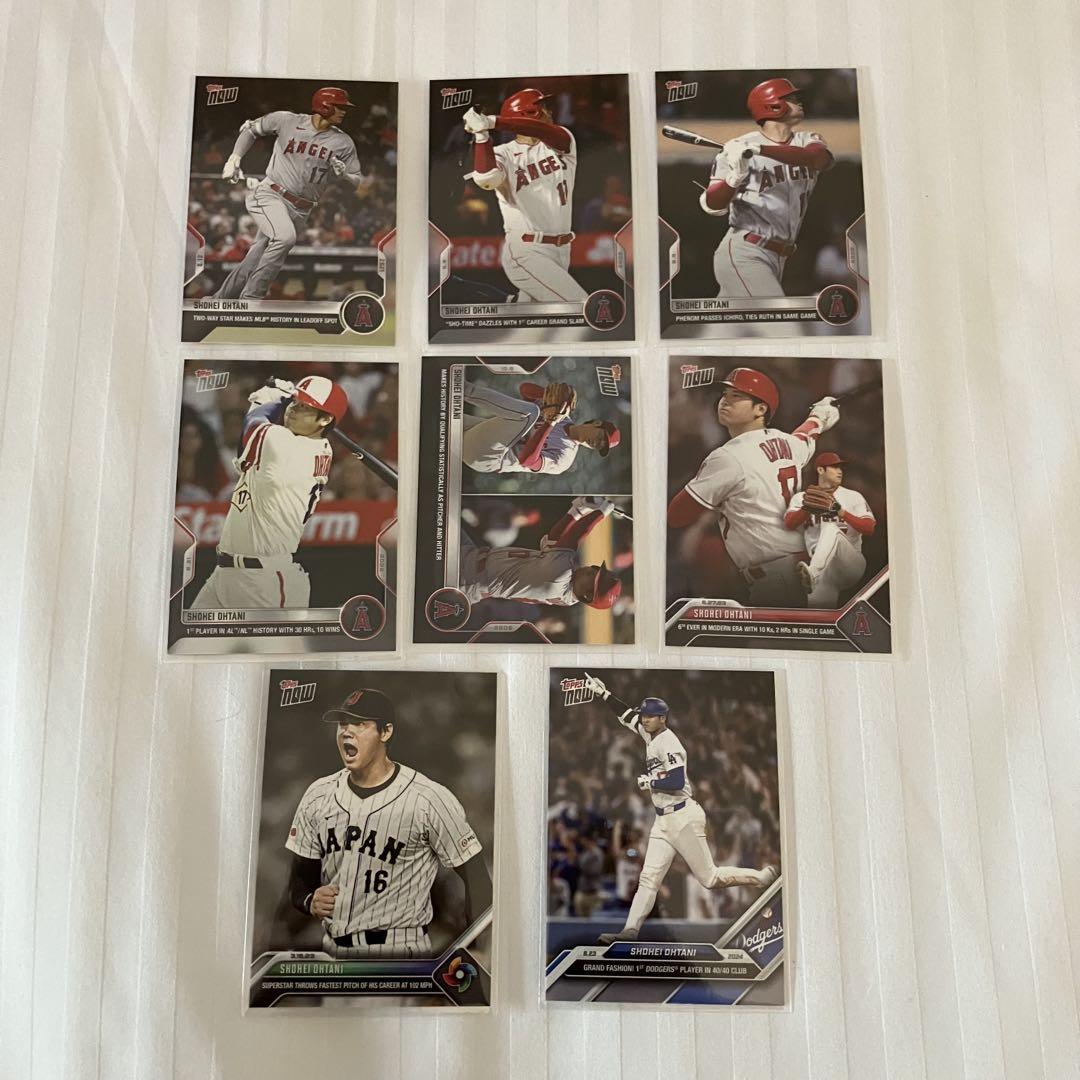 Shohei Ohtani Topps Now Cards, 8 cards, Dodgers Angels WBC