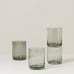 NEW LENOX Smoky Grey Clear Stemless Lowball Juice Glass Drink Wear Glasses Set 4